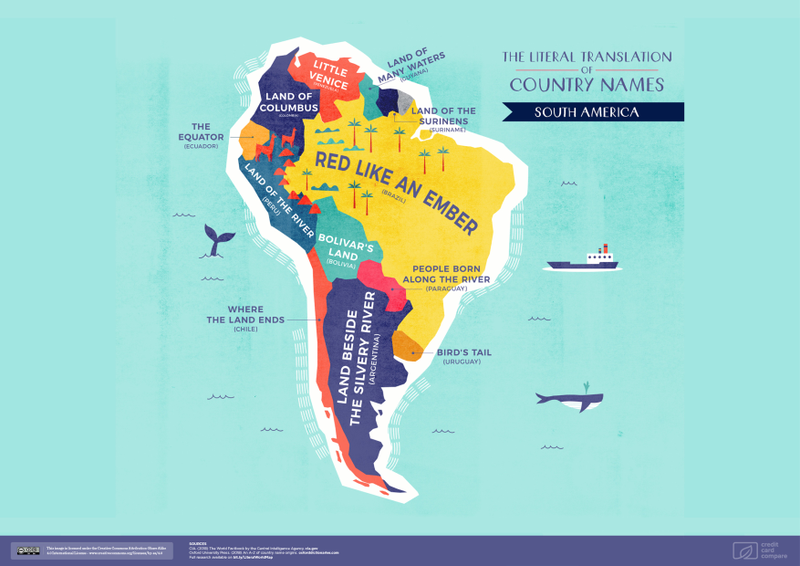Illustration for article titled El mapa que, en lugar de nombrar cada país, te dice lo que significan sus nombres